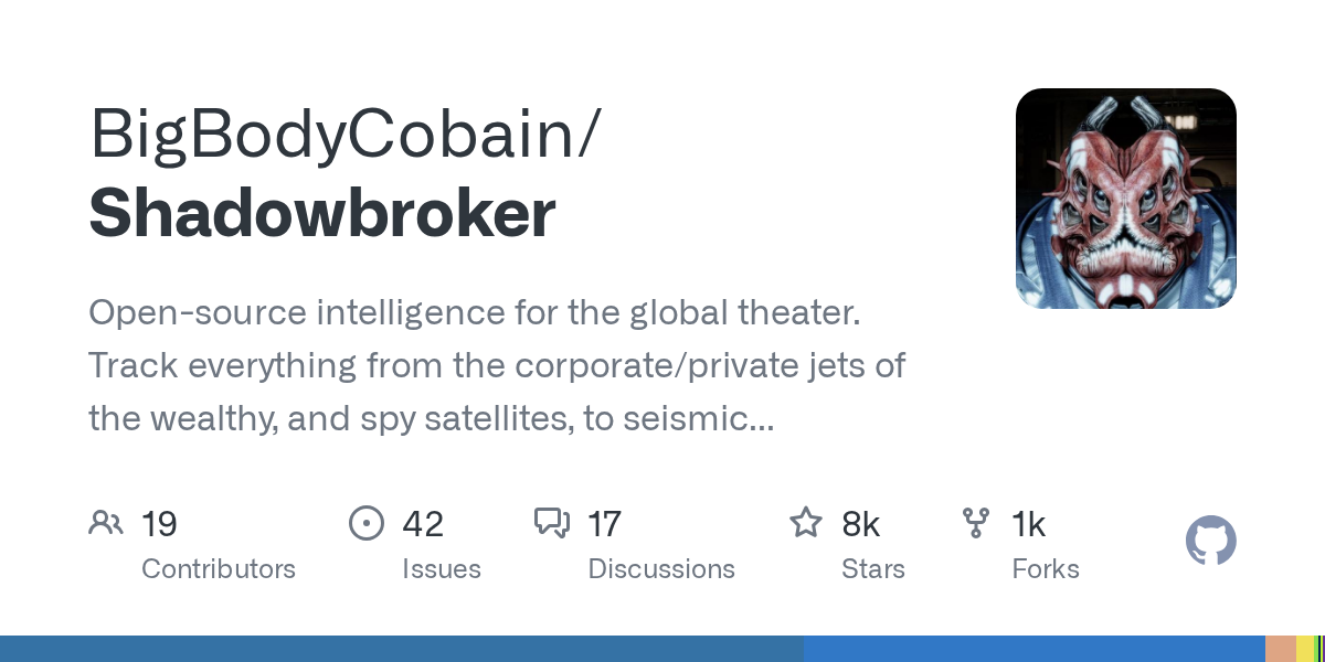 开源情报工具Shadowbroker上线：集成AI代理追踪全球私人飞机与间谍卫星