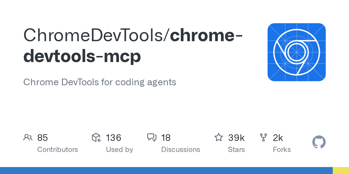 Chrome DevTools MCP 发布：专为编程智能体打造的浏览器调试工具