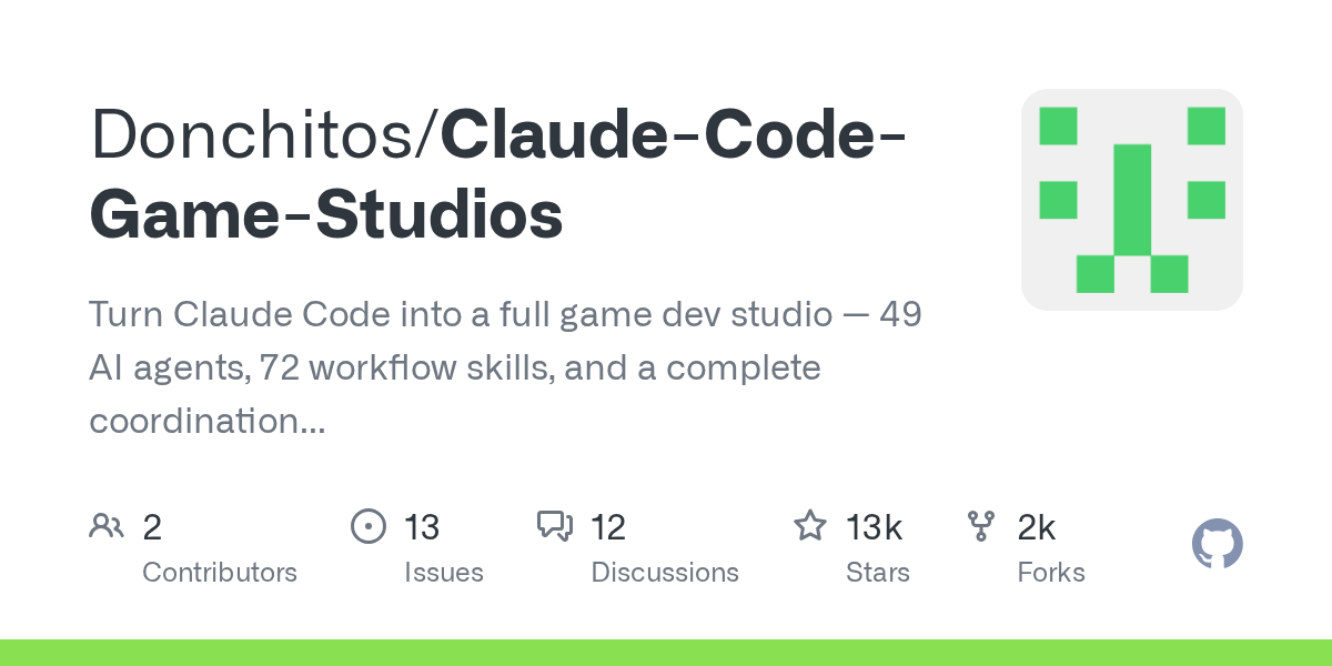 Claude Code Game Studios: Transforming AI into a Full-Scale Development Environment with 49 Specialized Agents