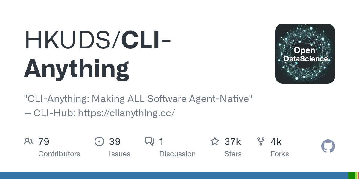 CLI-Anything: HKUDS Framework Aims to Provide Agent-Native Capabilities to All Software Applications