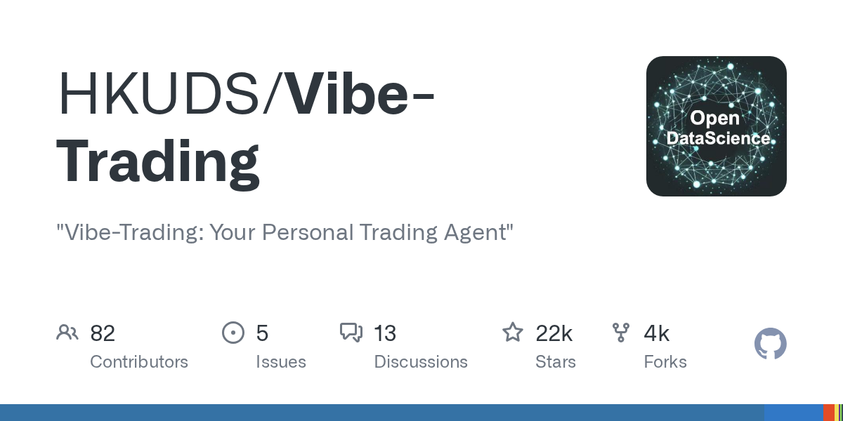 Vibe-Trading: HKUDS Launches New Personal AI Trading Agent on GitHub