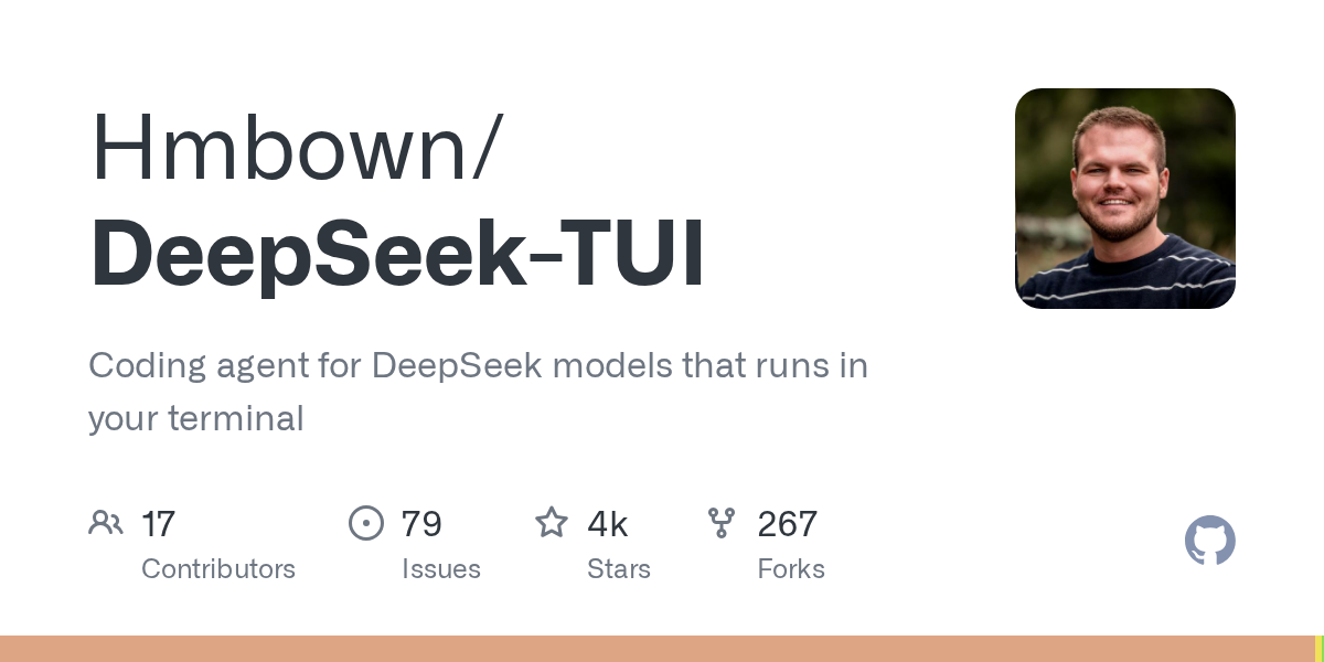 DeepSeek-TUI 发布：支持 100 万 Token 上下文的终端原生编程智能体