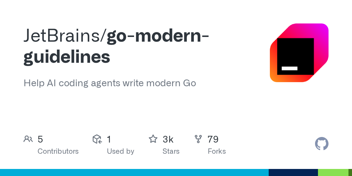 JetBrains veröffentlicht go-modern-guidelines zur Unterstützung von KI-Programmieragenten für modernen Go-Code