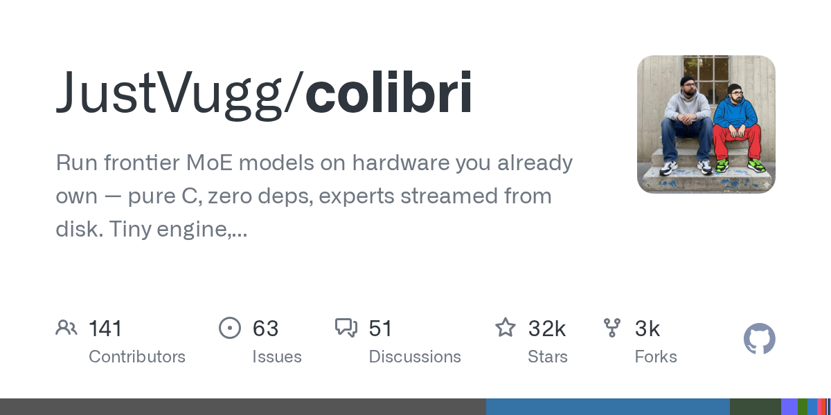 Colibri Enables Frontier MoE Model Execution on Existing Hardware with Pure C and Zero Dependencies