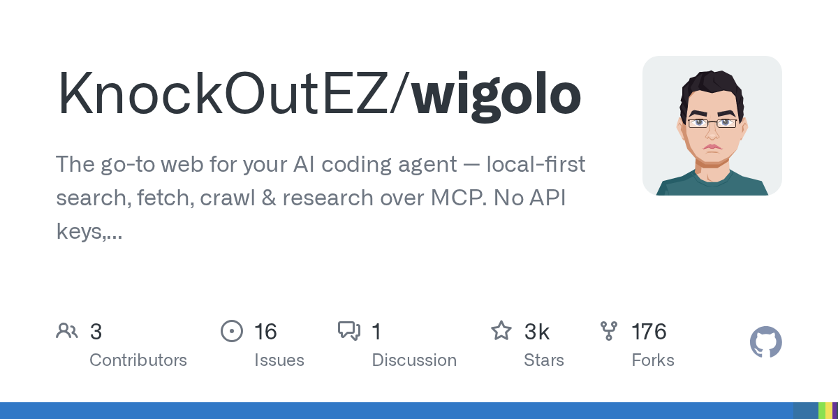 Wigolo 开启公测：基于 MCP 的本地优先 AI 编程代理搜索与研究利器