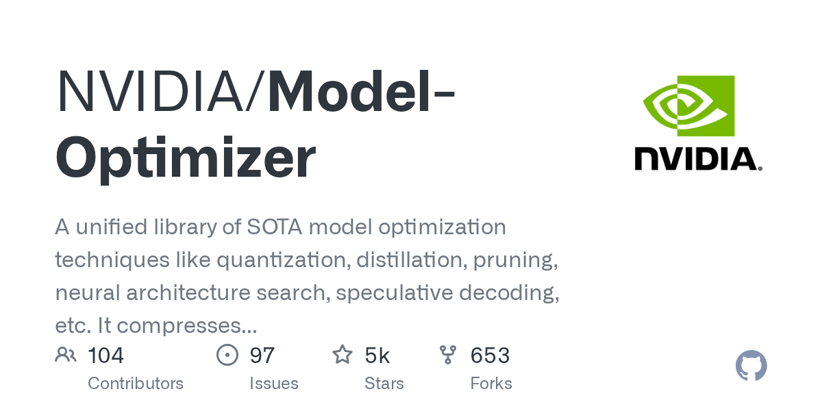 NVIDIA Model-Optimizer Unifies SOTA Model Compression Techniques to Accelerate Deep Learning Inference Across Serving Frameworks