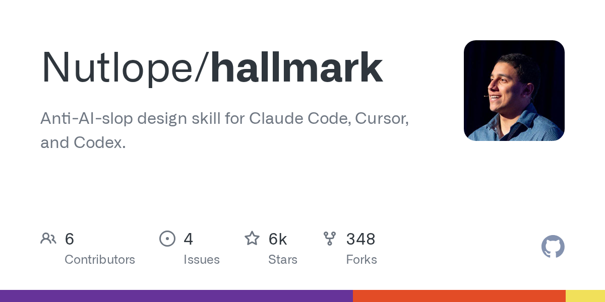 Hallmark: New Anti-AI-Slop Design Techniques for Claude Code, Cursor, and Codex Developers