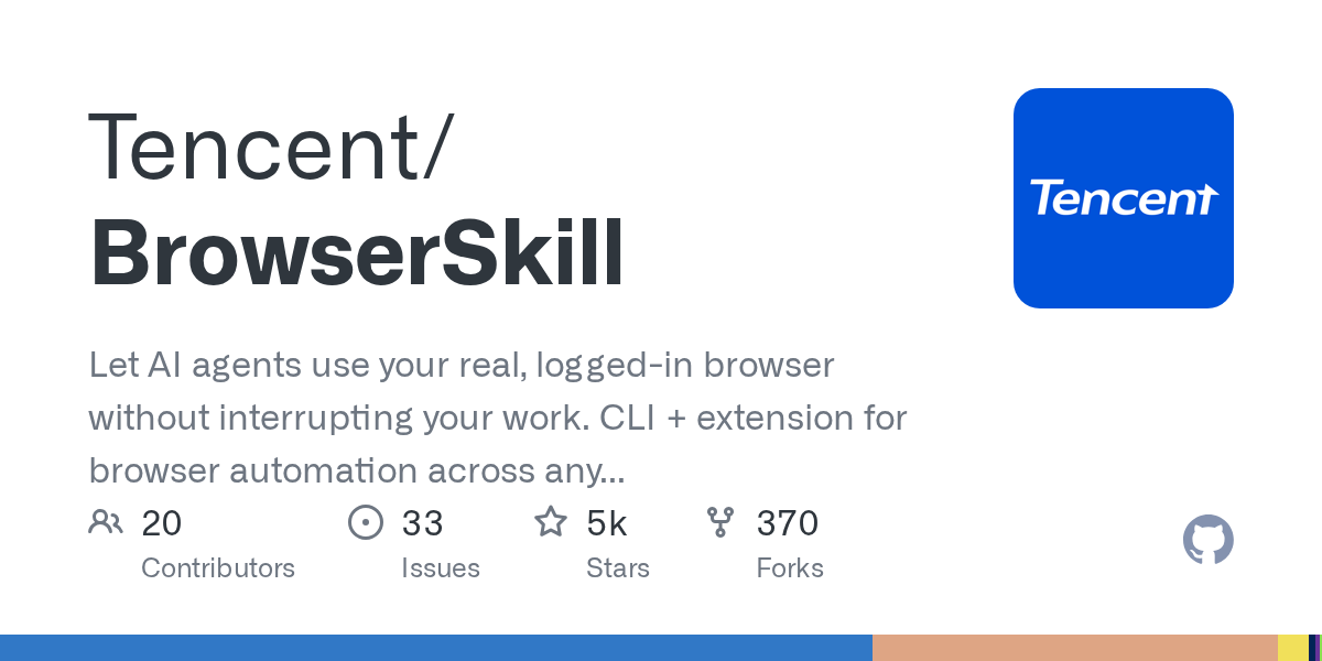Tencent Unveils BrowserSkill: Open-Source CLI and Extension Enabling AI Agents to Access Logged-In Browsers