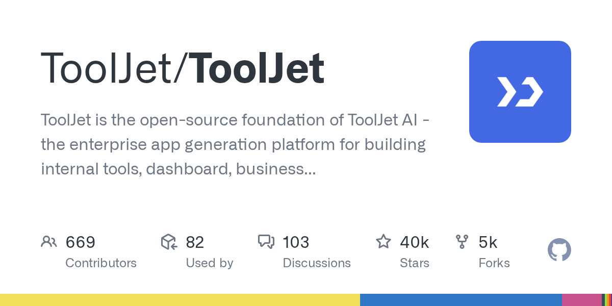 ToolJet：开源企业级应用生成平台，助力构建AI代理与内部工具