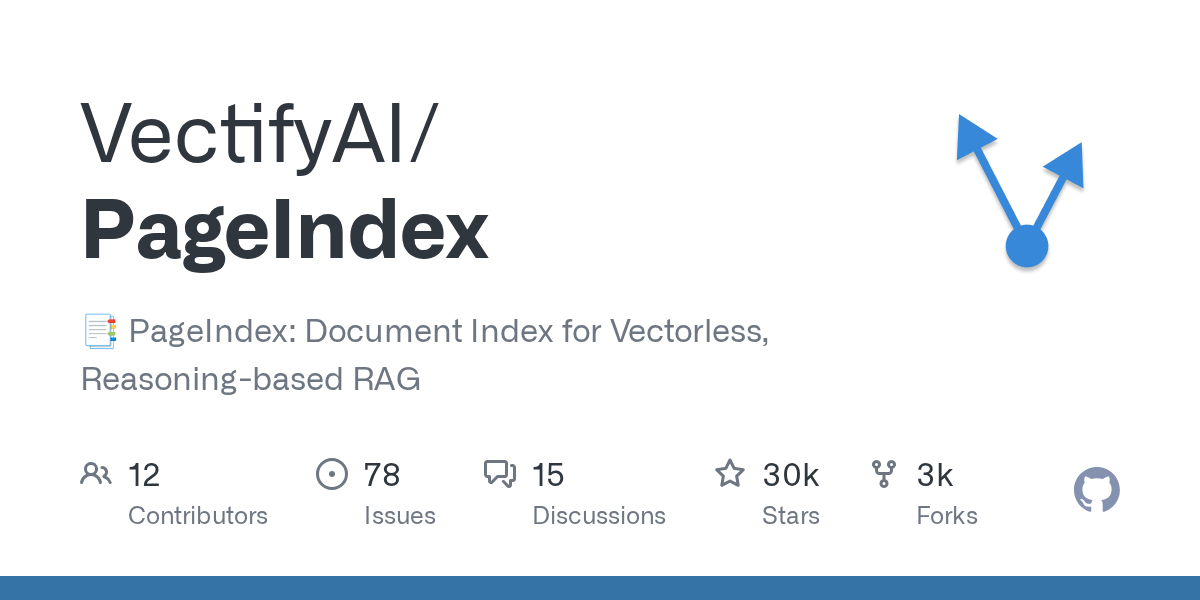 VectifyAI Launches PageIndex: A New Paradigm for Vector-less Reasoning-based Retrieval-Augmented Generation