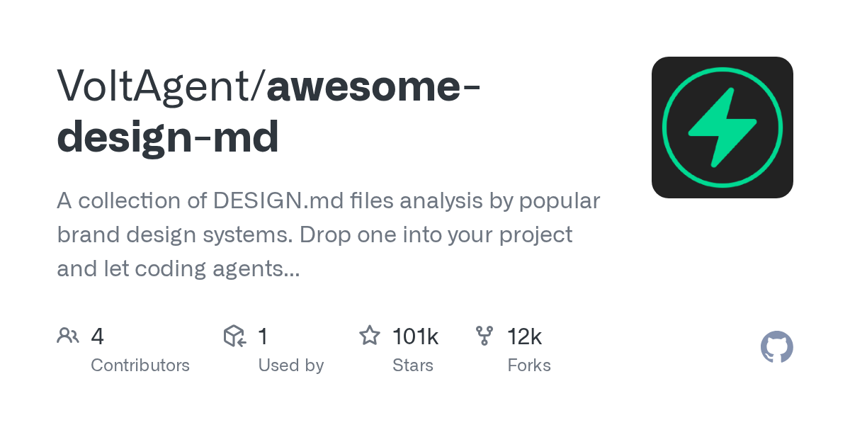 Awesome-Design-MD: Empowering AI Programming Agents with Standardized Design System Markdown Files for Consistent UI Generation