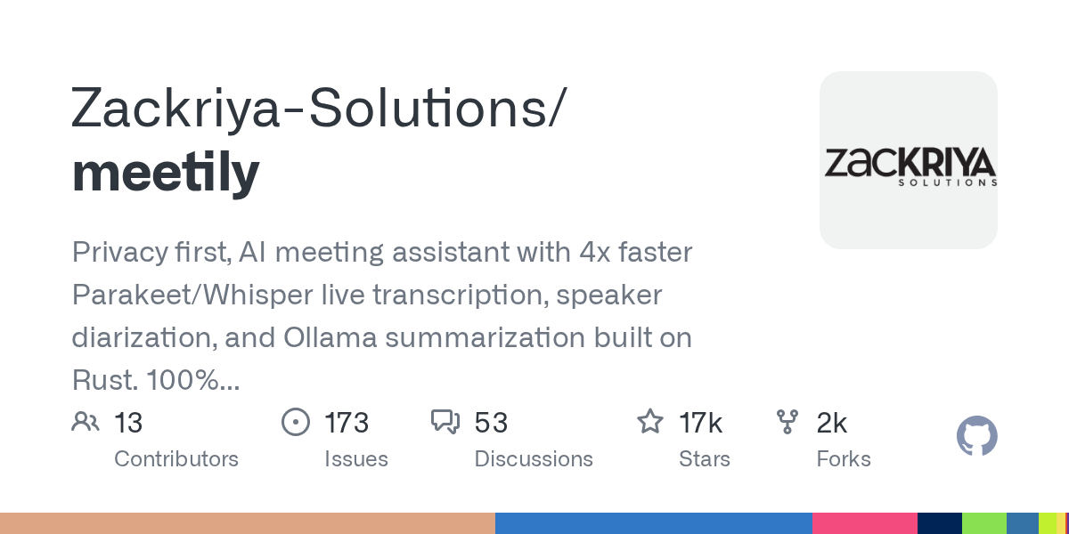 Meetily: The Privacy-First Open-Source AI Meeting Assistant Built with Rust and Local Processing