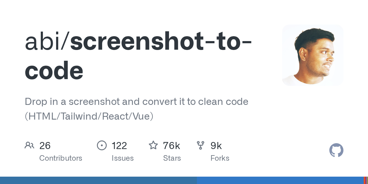 screenshot-to-code 走红 GitHub：一键将截图转化为 HTML/React/Vue 代码