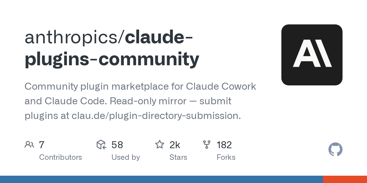 Anthropic 推出 Claude 插件社区：构建 Claude Cowork 与 Claude Code 开发者生态