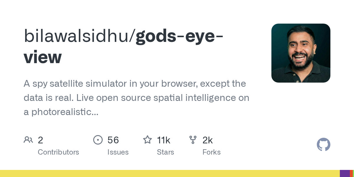Gods-Eye-View: Ein Open-Source-Simulator für Echtzeit-Raumintelligenz und fotorealistische 3D-Satellitenbilder im Browser