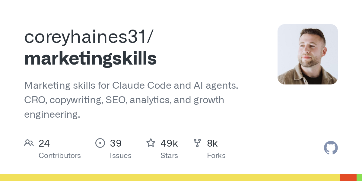 Corey Haines Releases MarketingSkills: Specialized Marketing Capabilities for Claude Code and AI Agents