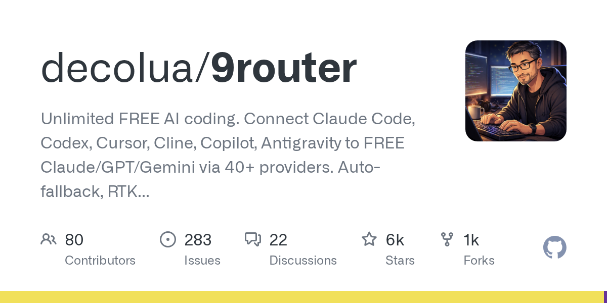 9router: A New Open-Source Gateway for Infinite Free AI Programming and Token Optimization