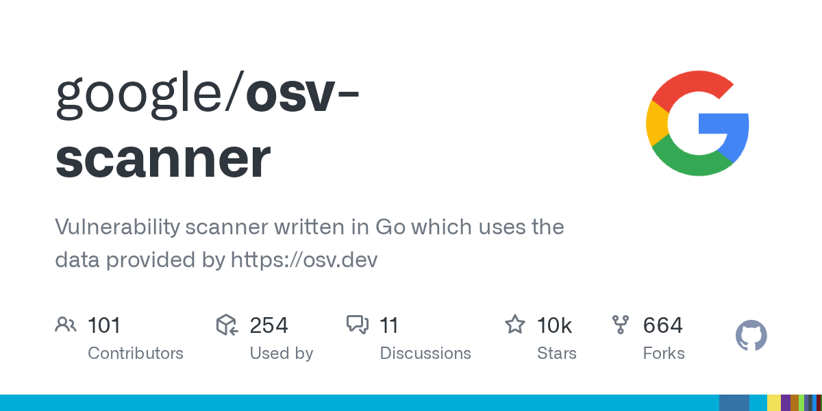 Google 开源漏洞扫描器 osv-scanner：基于 Go 语言与 osv.dev 数据库的安全性工具