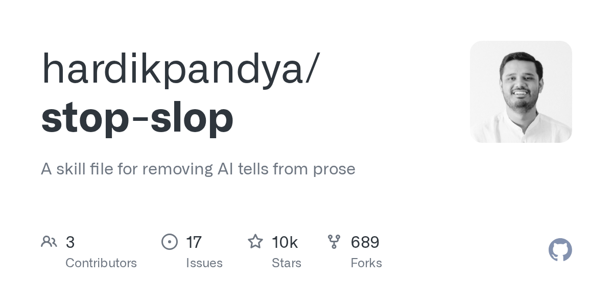 Stop Slop: A New GitHub Repository Aimed at Removing AI Tells from Generated Prose