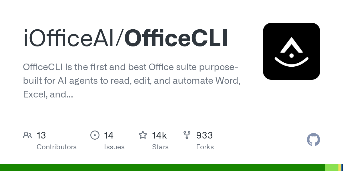 OfficeCLI: The First Open-Source Office Suite Optimized for AI Agent Automation and Document Management