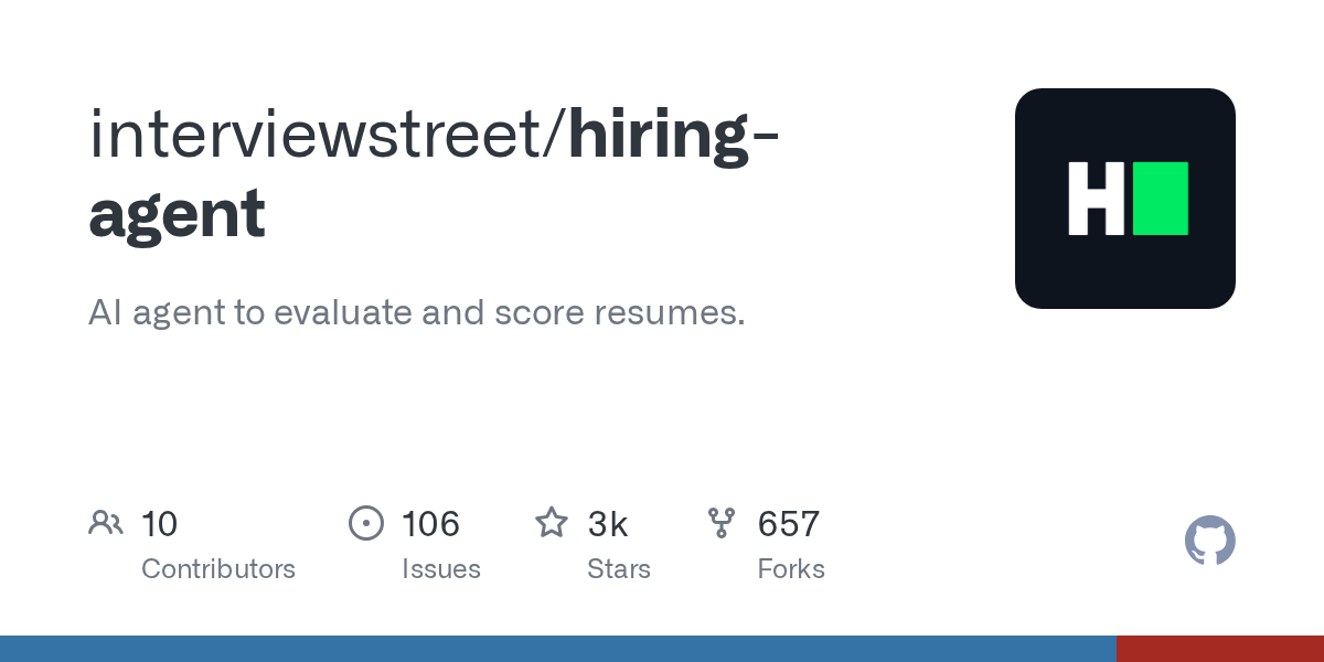 Interviewstreet Unveils Hiring Agent: An AI-Powered Pipeline for Explainable Resume Scoring and GitHub Integration