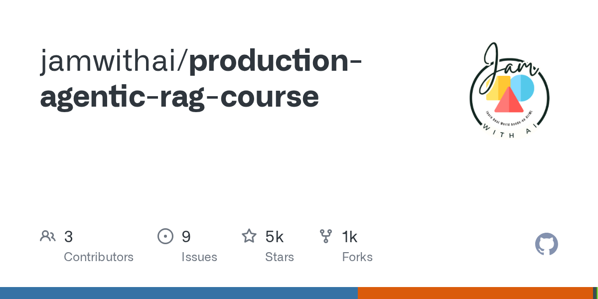 GitHub热门：jamwithai发布生产级Agentic RAG课程，从零构建AI论文系统