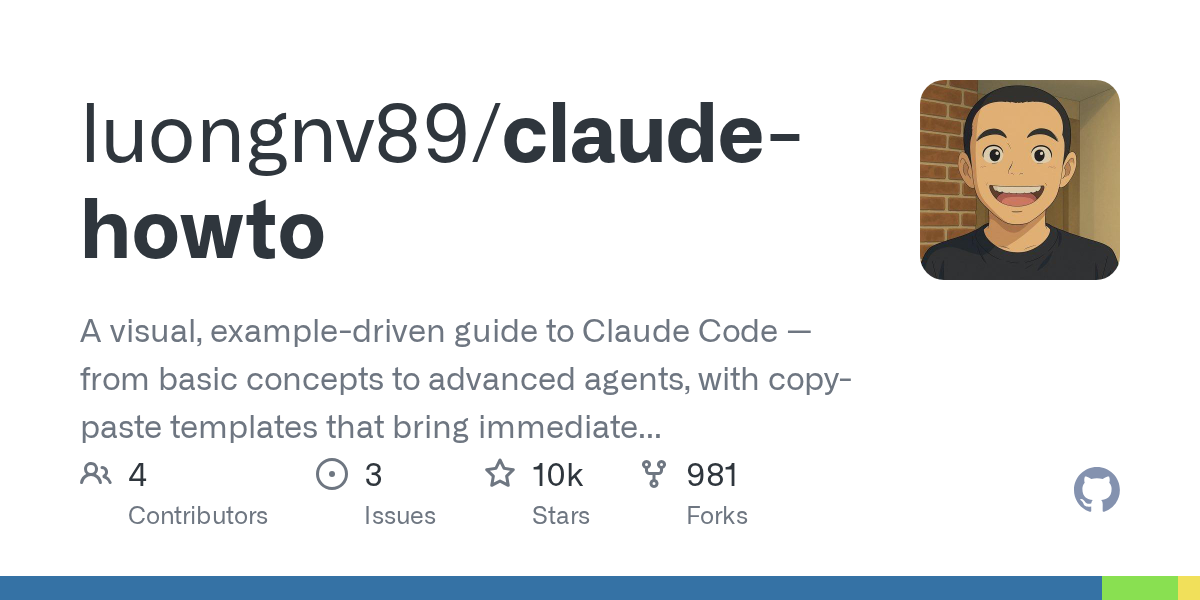 GitHub 热门项目：Claude Code 视觉化实战指南 claude-howto 正式发布