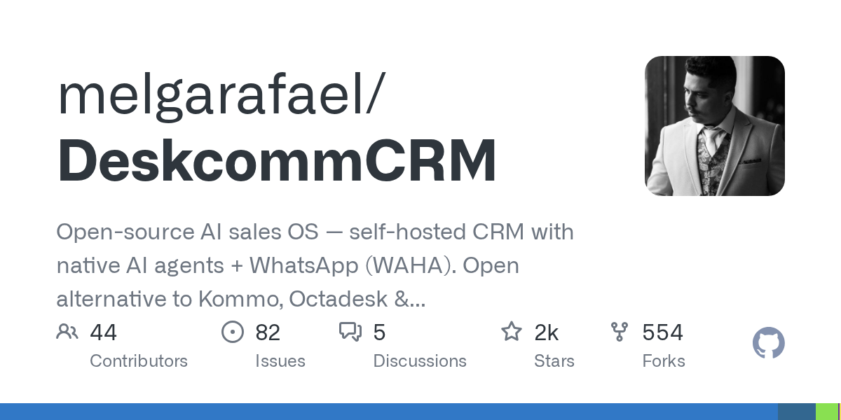 DeskcommCRM: Open-Source-KI-Vertriebssystem mit nativen Agenten und WhatsApp als Alternative zu etablierten CRM-Plattformen