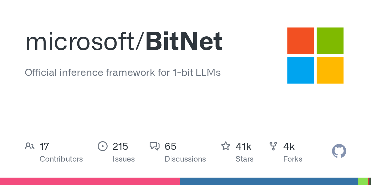 Microsoft veröffentlicht BitNet: Offizielles Inferenz-Framework bitnet.cpp für 1-Bit-Großsprachmodelle unter MIT-Lizenz