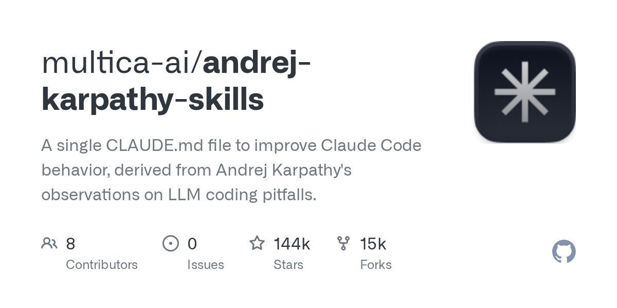 受Karpathy启发：优化Claude Code编程行为的CLAUDE.md指南发布