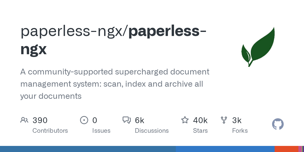 Paperless-ngx: A Community-Driven Document Management System for Scanning and Archiving Digital Files