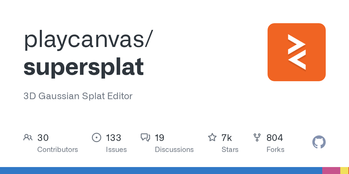 PlayCanvas 发布 SuperSplat：一款专业的 3D 高斯泼溅 (Gaussian Splat) 编辑器