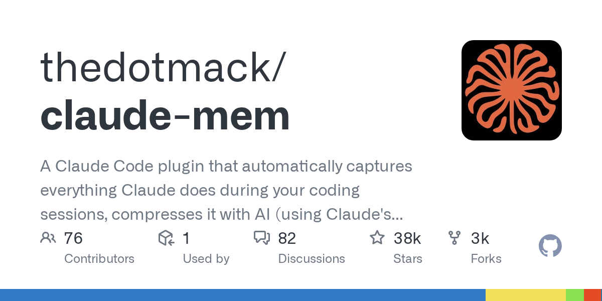 Claude-mem: A New Plugin for Automated Coding Session Memory and Context Injection via Claude Code