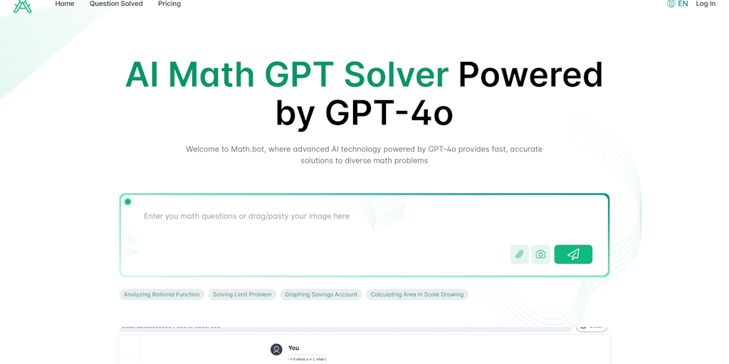 Math.bot: AI Math Solver by GPT-4o 