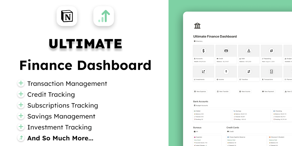 Notion Ultimate Finance Dashboard