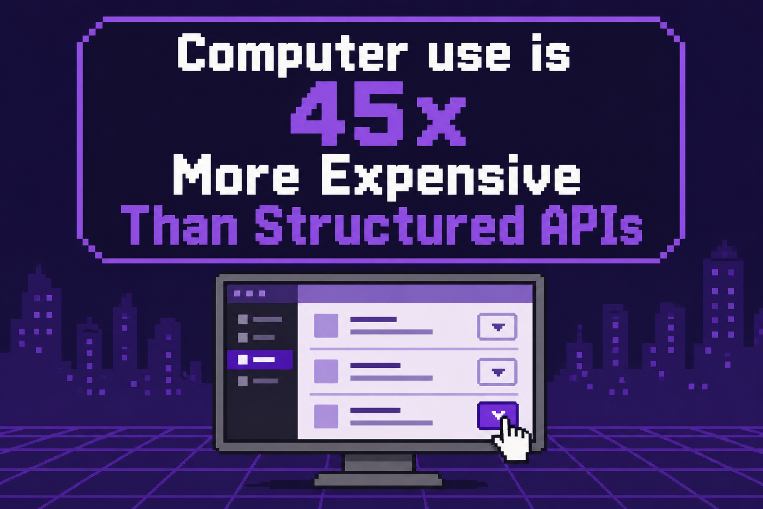 The 45x Cost Penalty: Why AI Vision Agents Struggle Against Structured APIs in New Benchmarks