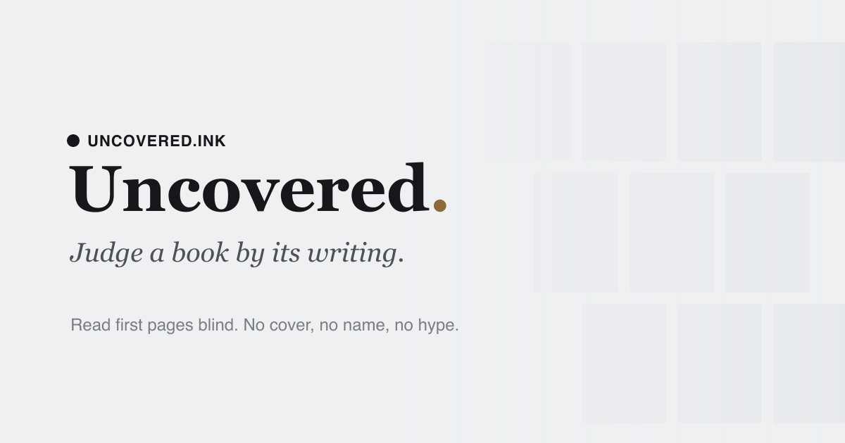 Uncovered.ink Launches Privacy-First Book Discovery Platform Focused on Writing Quality Over Marketing