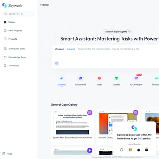 Skywork Super Agent - Productivity AI Tool Screenshot