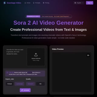 Sora2App Video - Video AI Tool Screenshot