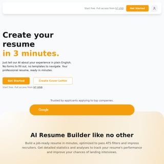 Yotru Resume Builder - Productivity AI Tool Screenshot