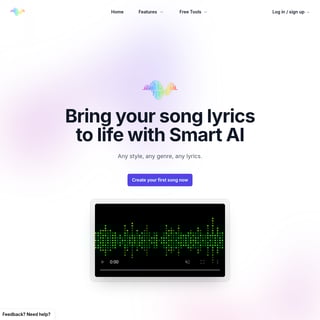 SongsAI.com - 音楽とオーディオ生成 AI Tool Screenshot