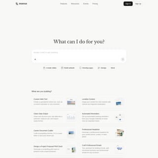 Manus - Productivité AI Tool Screenshot
