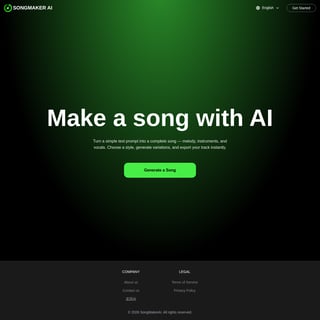 Songmaker AI - Генерация Музыки и Аудио AI Tool Screenshot