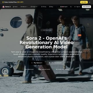 Sora 2 video generator - Video AI Tool Screenshot