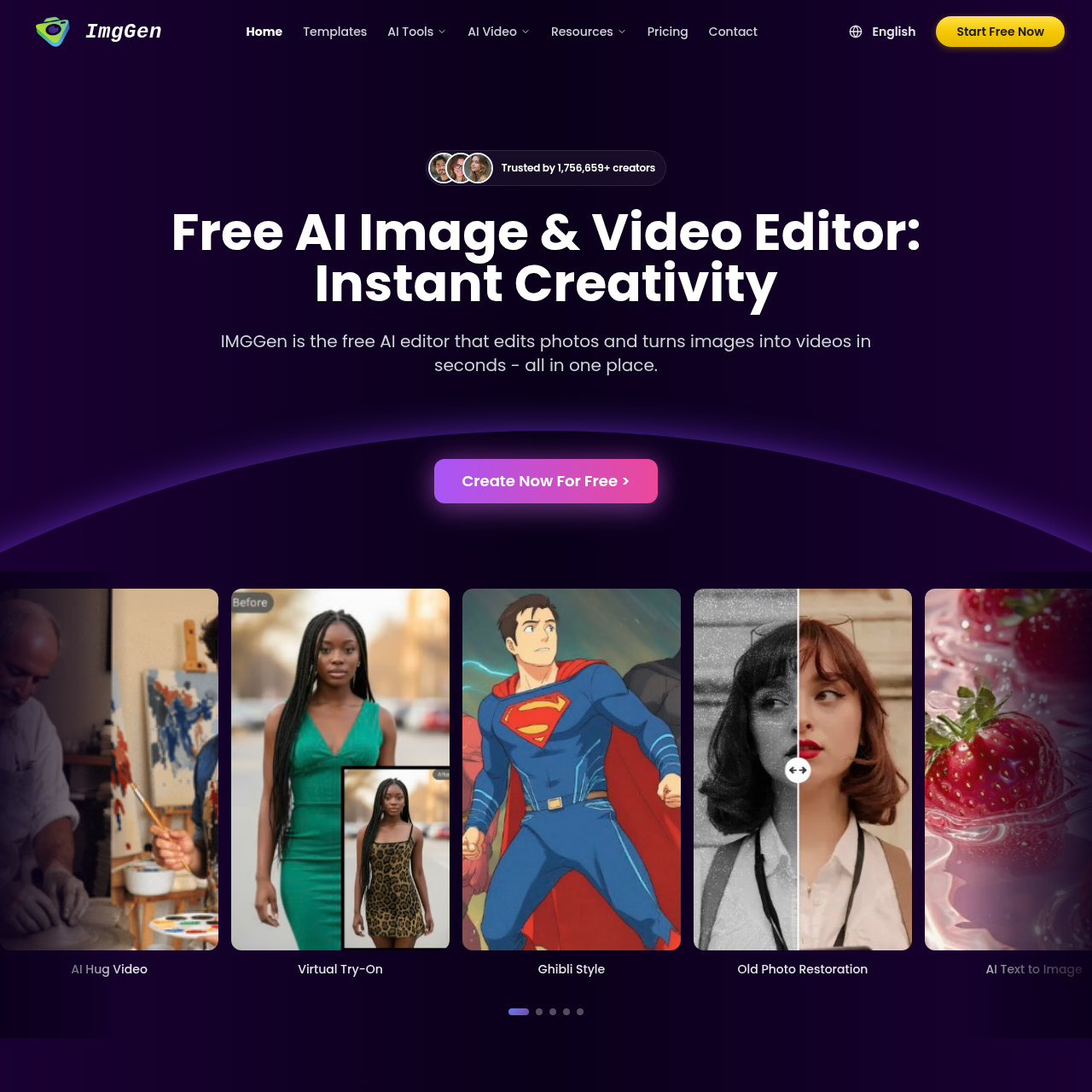 IMGGen - Photo & Image Editing AI Tool Screenshot