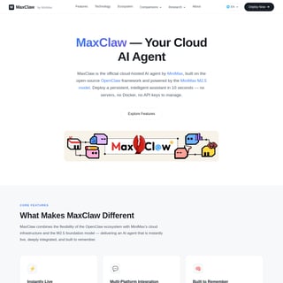 maxclaw - Chat Bot AI Tool Screenshot