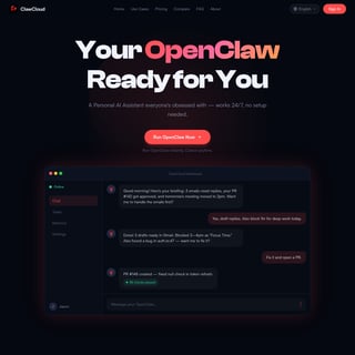 ClawCloud - OpenClaw AI Tool Screenshot