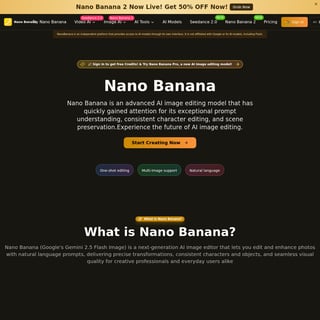 Nano Banana Free Online AI Image Editor - Photo & Image Editing AI Tool Screenshot