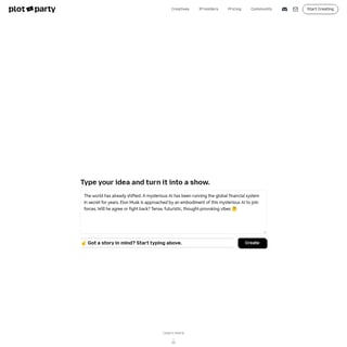 Plot Party - Image Generator AI Tool Screenshot