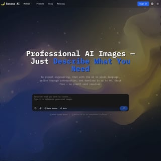 Banana AI - Image Generator AI Tool Screenshot
